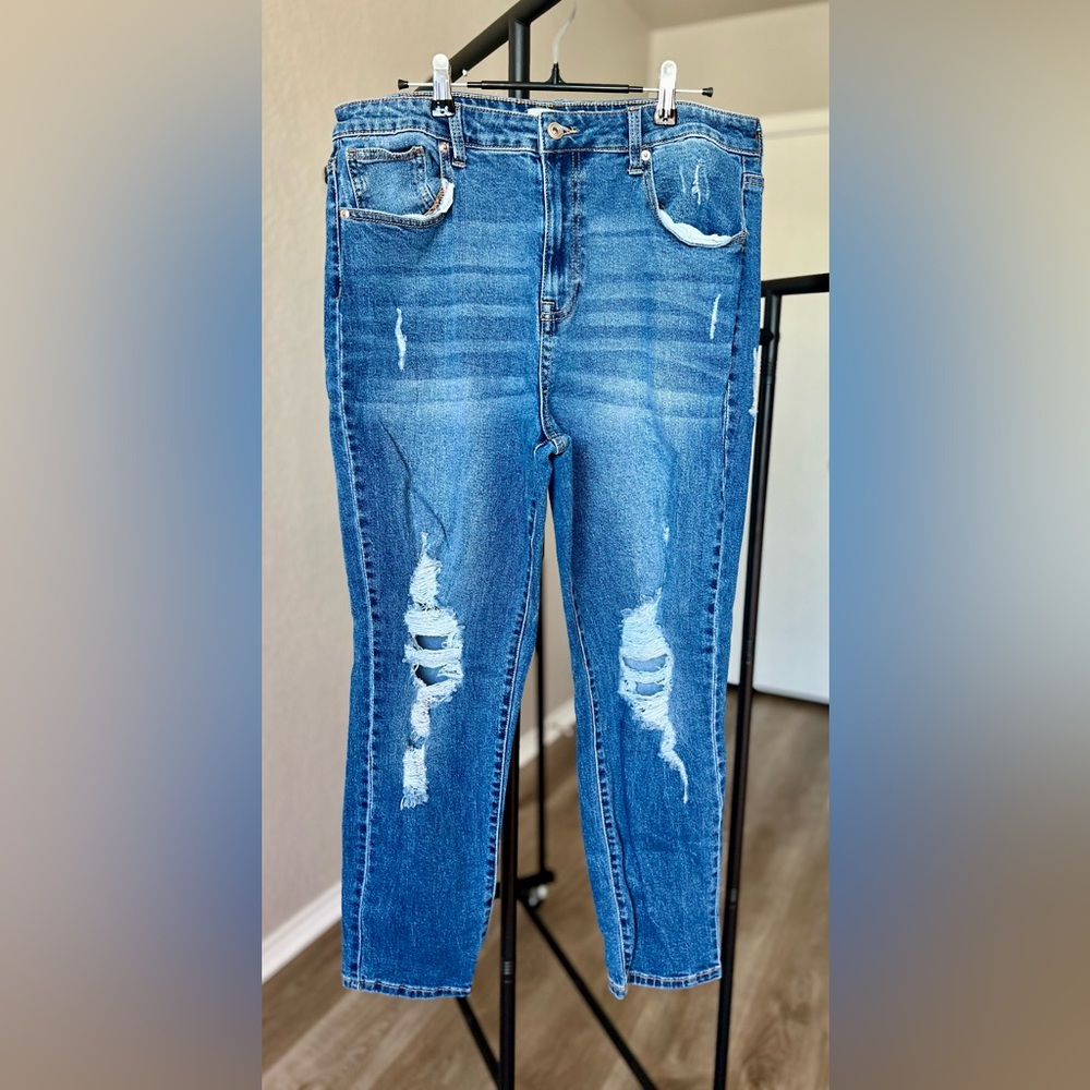 Celebrity Pink Ripped Denim Skinny Jeans